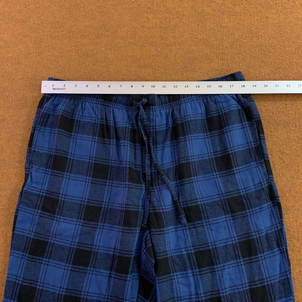 Sonoma Mens Large Blue Plaid The Essential Flannel Pajama Pants NWT - Picture 5 of 10